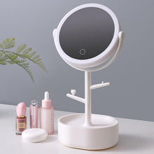 Load image into Gallery viewer, Ecoco Smart LED Light Cosmetic Makeup Mirror USB Touch Screen Home Desk Vanity 360° Pink
