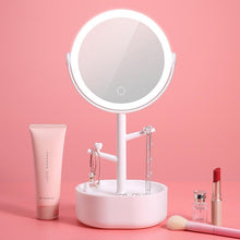 Load image into Gallery viewer, Ecoco Smart LED Light Cosmetic Makeup Mirror USB Touch Screen Home Desk Vanity 360° Pink