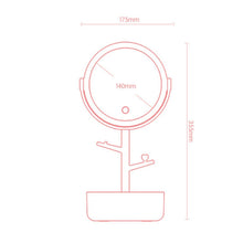 Load image into Gallery viewer, Ecoco Smart LED Light Cosmetic Makeup Mirror USB Touch Screen Home Desk Vanity 360° Pink