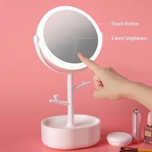 Load image into Gallery viewer, Ecoco Smart LED Light Cosmetic Makeup Mirror USB Touch Screen Home Desk Vanity 360° White