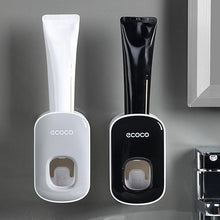 Load image into Gallery viewer, Ecoco Wall mount auto ands Free Toothpaste Dispenser Automatic Toothpaste Squeezer Bathroom Toothpaste Holder Black
