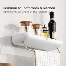 Load image into Gallery viewer, Bathroom Shelves Organizer Wall Mount Home Towel shelf Shampoo Rack With Towel Bar Storage Rack Bathroom Accessories 2xTape Only
