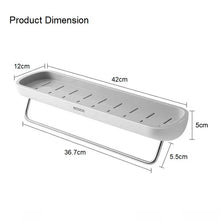 Load image into Gallery viewer, Bathroom Shelves Organizer Wall Mount Home Towel shelf Shampoo Rack With Towel Bar Storage Rack Bathroom Accessories 2xTape Only