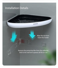 Load image into Gallery viewer, Ecoco Bathroom Corner Shower Shelf Corner Shower Caddy Shower Storage Organizer Wall Mounted for Bathroom, Kitchen, Toilet Grey