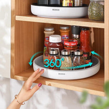 Load image into Gallery viewer, Ecoco Kitchen Rotating Spice Condiment Storage Rack Bathroom Swivel Tray Organizer Black