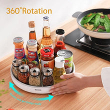 Load image into Gallery viewer, Ecoco Kitchen Rotating Spice Condiment Storage Rack Bathroom Swivel Tray Organizer Black