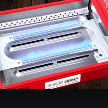 Load image into Gallery viewer, Portable Gas Stove Burner Butane BBQ Camping Gas Cooker With Non Stick Plate Red with Fish Pan and Lid