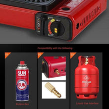 Load image into Gallery viewer, Portable Gas Stove Burner Butane BBQ Camping Gas Cooker With Non Stick Plate Orange