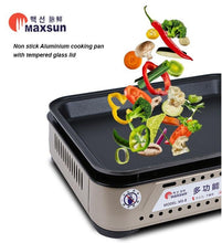 Load image into Gallery viewer, Portable Gas Burner Stove with Inset Non Stick Cooking Pan Cooker Butane Camping 35mm Cooking Pan