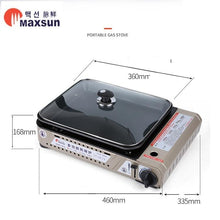 Load image into Gallery viewer, Portable Gas Burner Stove with Inset Non Stick Cooking Pan Cooker Butane Camping 35mm Cooking Pan