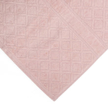 Load image into Gallery viewer, Premium Velour Diamond Design Jacquard Bath Towel (Pink)