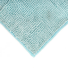 Load image into Gallery viewer, Microfiber Shower & Bathroom Bath Mat Non Slip Soft Pile Design (Aqua)