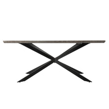 Load image into Gallery viewer, Dining Set Rectangular Table with 6 Navy Velvet Chairs