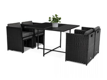 Load image into Gallery viewer, Horrocks 8 Seater Outdoor Dining Set – Black