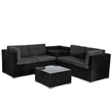 Load image into Gallery viewer, 6PCS Outdoor Modular Lounge Sofa Coogee - Black
