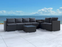 Load image into Gallery viewer, 8PCS Outdoor Furniture Modular Lounge Sofa Lizard - Black