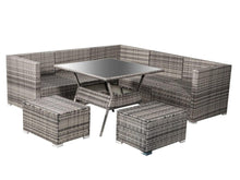 Load image into Gallery viewer, 8PC Outdoor Dining Set Wicker Table & Chairs-Grey