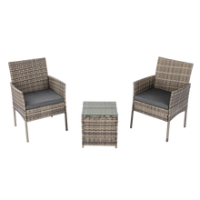 Load image into Gallery viewer, 2 Seater PE Rattan Outdoor Furniture Chat Set- Mixed Grey