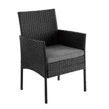 Load image into Gallery viewer, 4 Seater Wicker Outdoor Lounge Set - Black