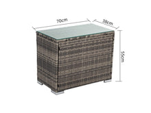 Load image into Gallery viewer, Grey Wicker End Table