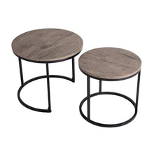Load image into Gallery viewer, 2 Piece Nesting Coffee Tables Set Dark Grey
