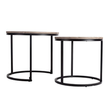 Load image into Gallery viewer, 2 Piece Nesting Coffee Tables Set Dark Grey