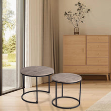 Load image into Gallery viewer, 2 Piece Nesting Coffee Tables Set Dark Grey