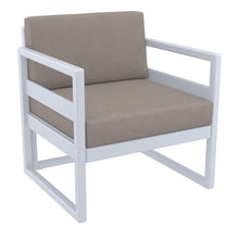 Load image into Gallery viewer, Mykonos Lounge Armchair - Silver Grey with Light Brown Cushions
