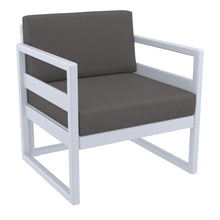 Load image into Gallery viewer, Mykonos Lounge Armchair - Silver Grey with Light Brown Cushions