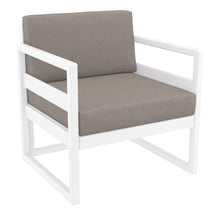 Load image into Gallery viewer, Mykonos Lounge Armchair - Silver Grey with Light Brown Cushions