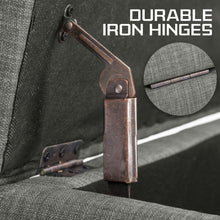 Load image into Gallery viewer, La Bella 102cm Dark Grey Storage Ottoman Stool Fabric