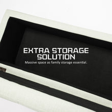 Load image into Gallery viewer, La Bella 102cm Light Green Storage Ottoman Stool Fabric