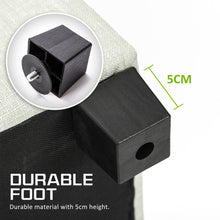 Load image into Gallery viewer, La Bella 102cm Light Green Storage Ottoman Stool Fabric