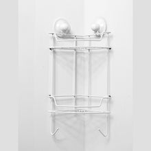 Load image into Gallery viewer, PowerLoc Double Corner Shelf Removable Suction Small - White