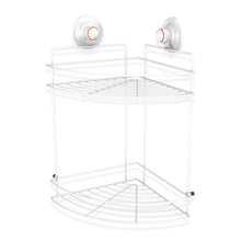 Load image into Gallery viewer, PowerLoc Double Corner Shelf Removable Suction Large - White