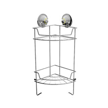 Load image into Gallery viewer, PowerLoc Double Corner Shelf Removable Suction Small - Stainless Steel