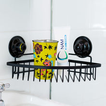 Load image into Gallery viewer, KiahLoc Black Medium Corner Basket Removable Suction