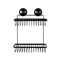 Load image into Gallery viewer, KiahLoc Black Double Rectangular Shelf Removable Suction