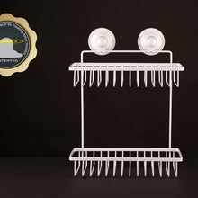 Load image into Gallery viewer, KiahLoc White Double Rectangular Shelf Removable Suction