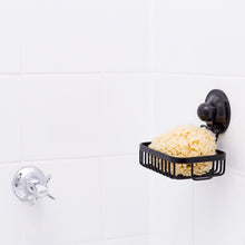 Load image into Gallery viewer, KiahLoc Black Soap Holder Basket Removable Stainless Suction