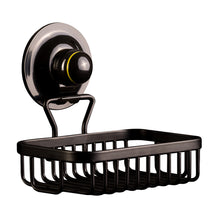 Load image into Gallery viewer, KiahLoc Black Soap Holder Basket Removable Stainless Suction