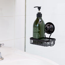 Load image into Gallery viewer, KiahLoc Black Soap Holder Basket Removable Stainless Suction
