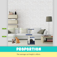 Load image into Gallery viewer, Paw Mate 69cm Blue Cat Tree Mono Multi Level Scratcher