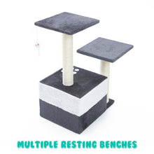 Load image into Gallery viewer, Paw Mate 69cm Grey Cat Tree Mono Multi Level Scratcher