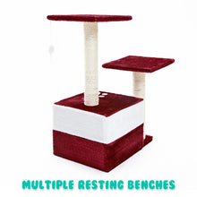 Load image into Gallery viewer, Paw Mate 69cm Red Cat Tree Mono Multi Level Scratcher