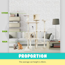 Load image into Gallery viewer, Paw Mate 170cm Beige Cat Tree Danie Multi Level Scratcher