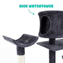 Load image into Gallery viewer, Paw Mate 170cm Grey Cat Tree Danie Multi Level Scratcher