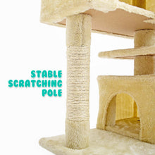 Load image into Gallery viewer, Paw Mate 130cm Beige Cat Tree Soho Multi Level Scratcher