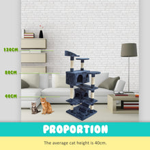 Load image into Gallery viewer, Paw Mate 130cm Blue Cat Tree Soho Multi Level Scratcher