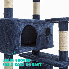 Load image into Gallery viewer, Paw Mate 130cm Blue Cat Tree Soho Multi Level Scratcher